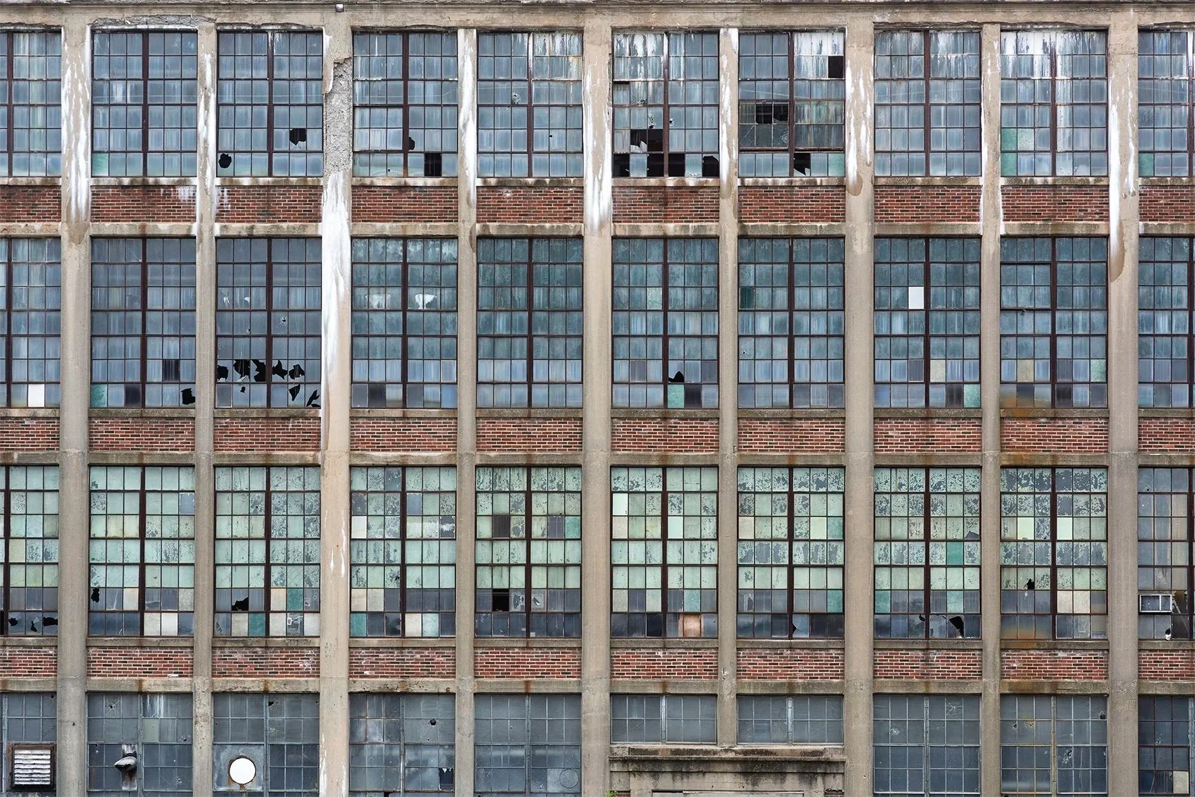   Kevin LeDuc   International Woolen Company, c.1924,  Sanford, York County, Maine, From  Echoes, Still  (2024-2027)  –  Facades Portfolio , Pigment print, 30 × 45 inches, price $0.00 