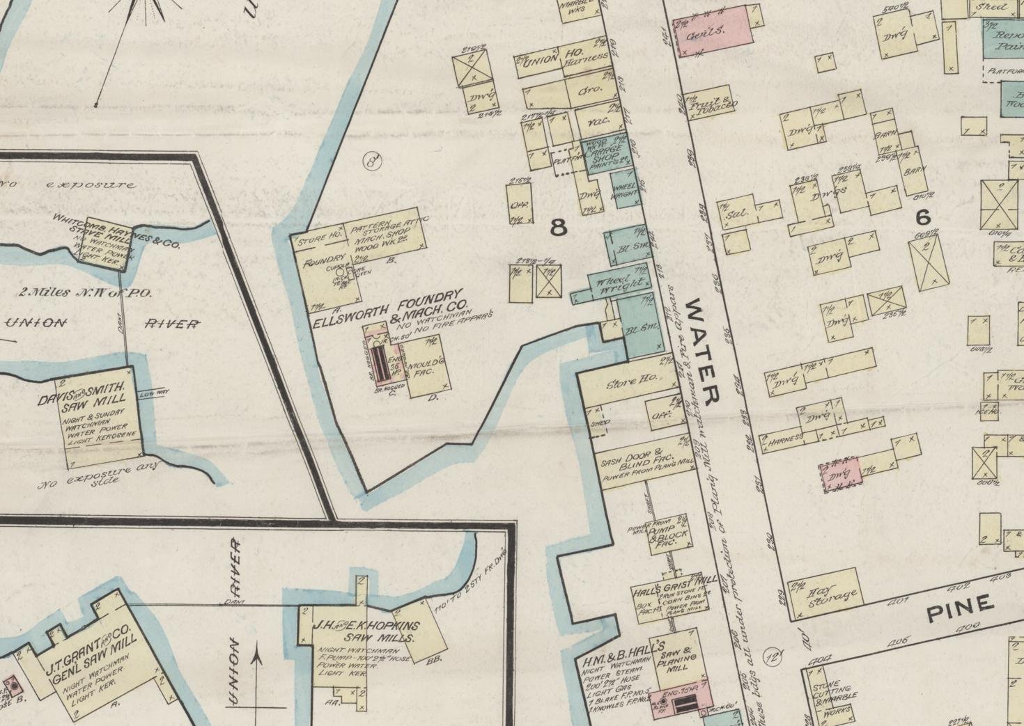ME, ELLSWORTH, 215 Water St., Ellsworth Foundry & Machine Co., 1884.jpg
