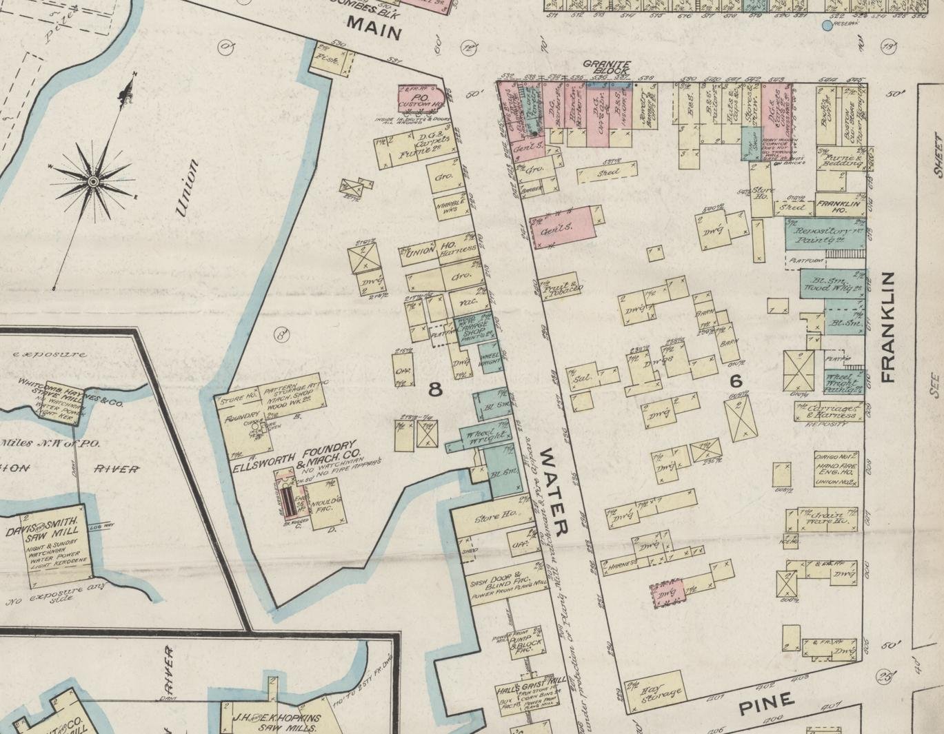 ME, ELLSWORTH, 82 Main ST, Ellsworth Foundry & Match, 1884.jpg
