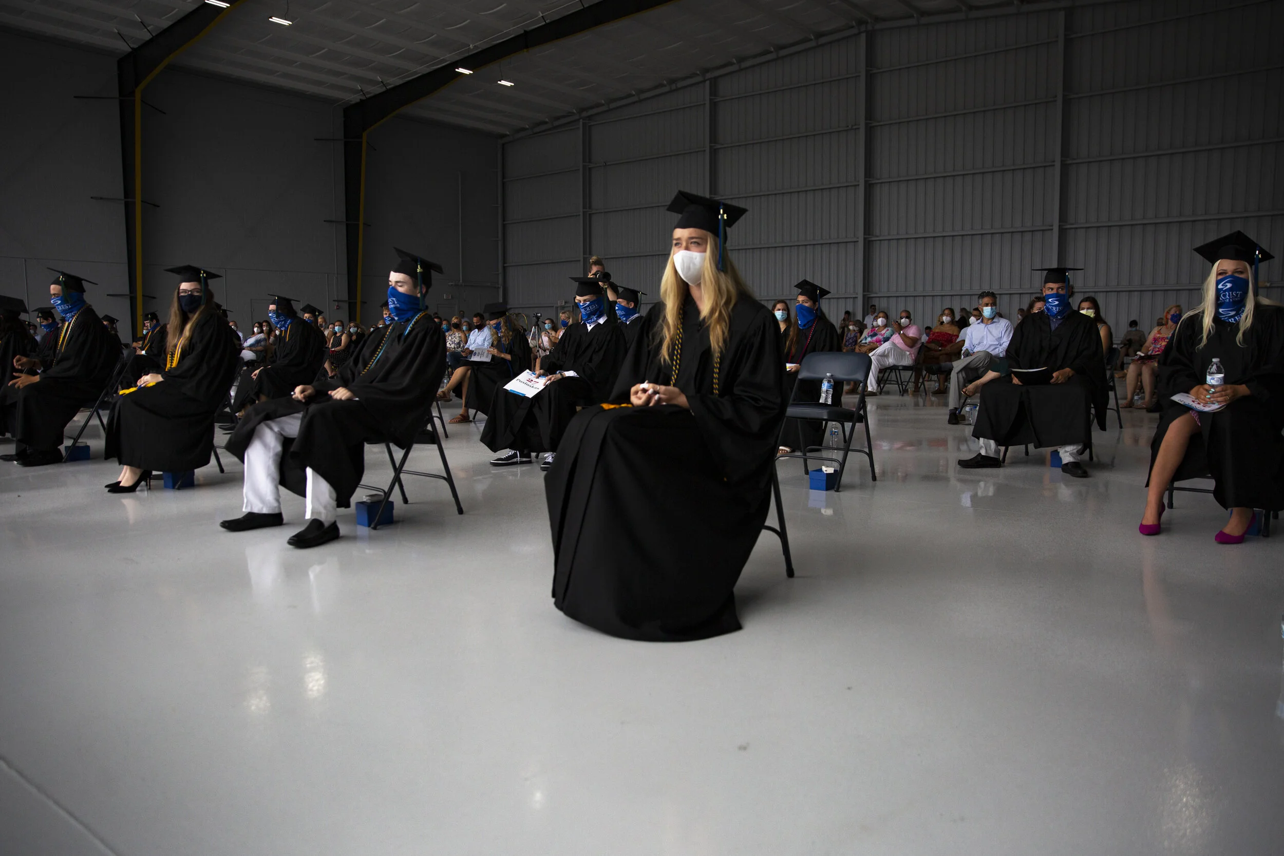  47 seniors from Seacrest Country Day School class of 2020 participated in their commencement ceremony at Elite Jets Hanger #125 at the Naples Airport on Friday, June 5, 2020. 