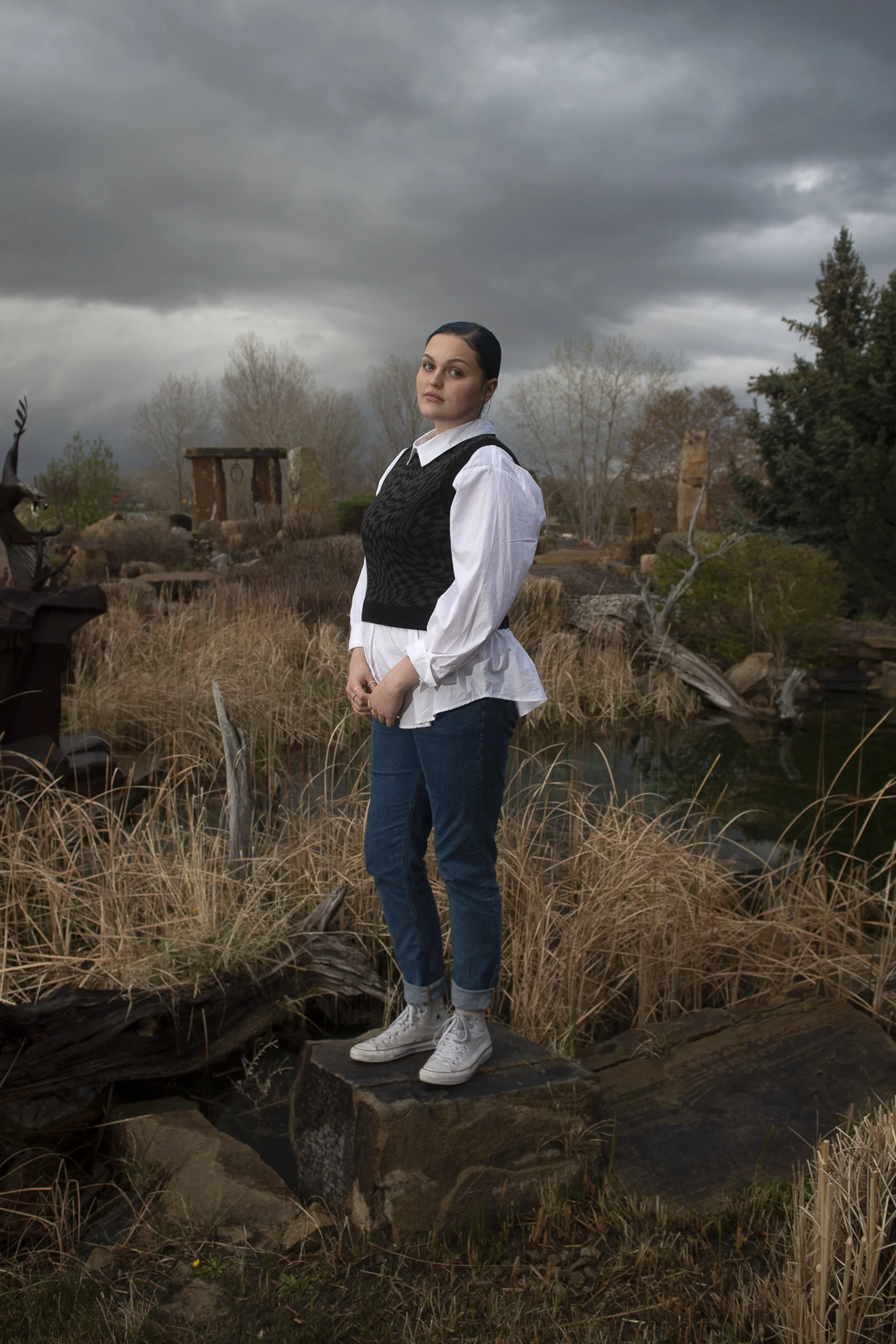  Kammie Johnson Pippin, of Fort Collins, a transgender woman who went  through the Genecis program at UT Southwestern poses for a photo in Fort Collins, Colorado on May 4, 2022. 