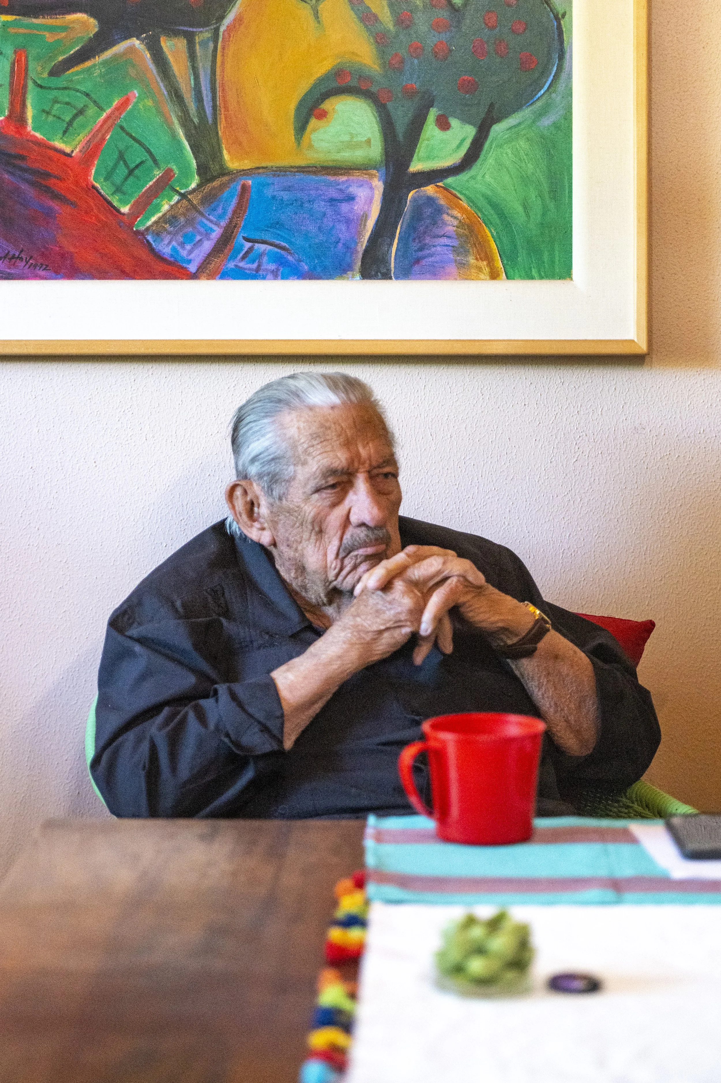  Former Oklahoma U.S. Sen. Fred Roy Harris at his home on May 7, 2024. 