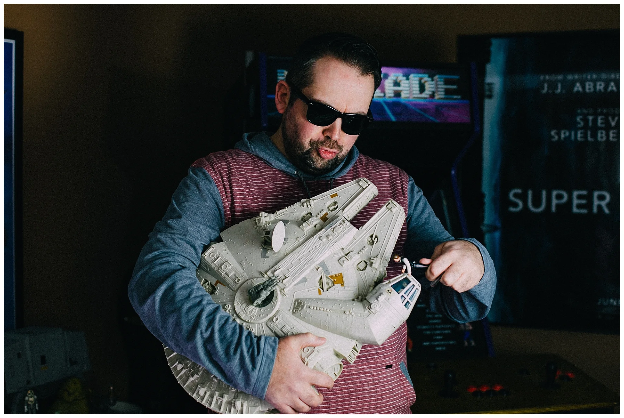 4 p.m.: Matthew A. Hawkins , creative behind Around Town in Chilliwack , hanging with the Millennium Falcon and Han, Downtown Chilliwack. 