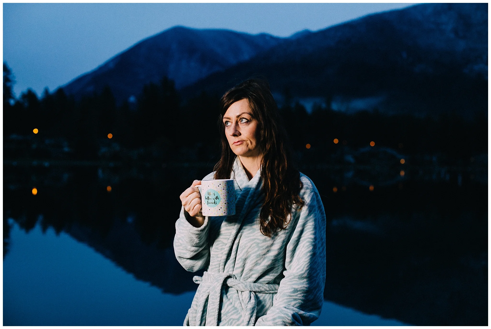 7 a.m.: Coralee, feelin' those morning feels, in Cultus Lake. 