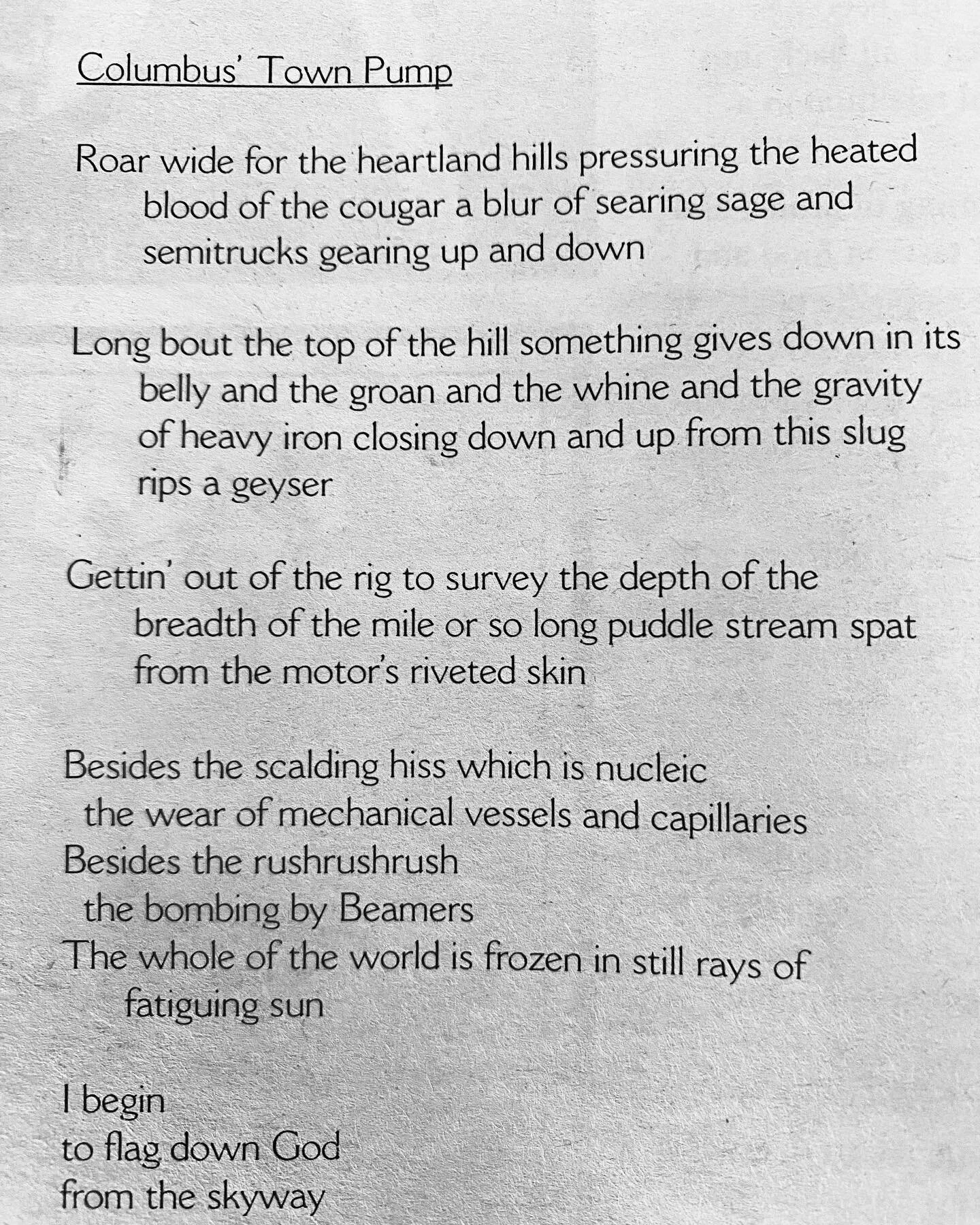 One of my contributions to the tributary magazine, December 1996