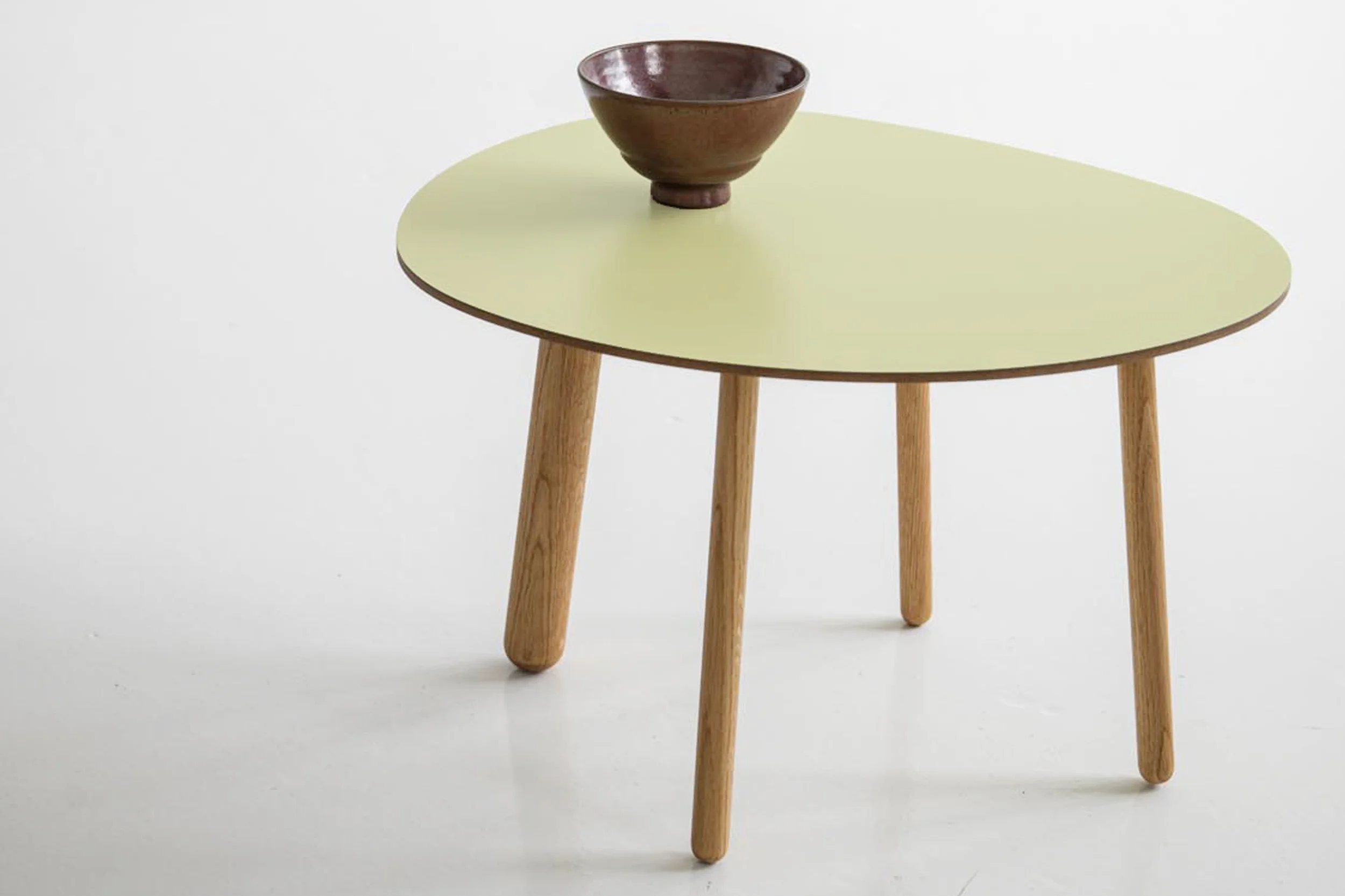 Morris coffee table model 1 in matte pale green