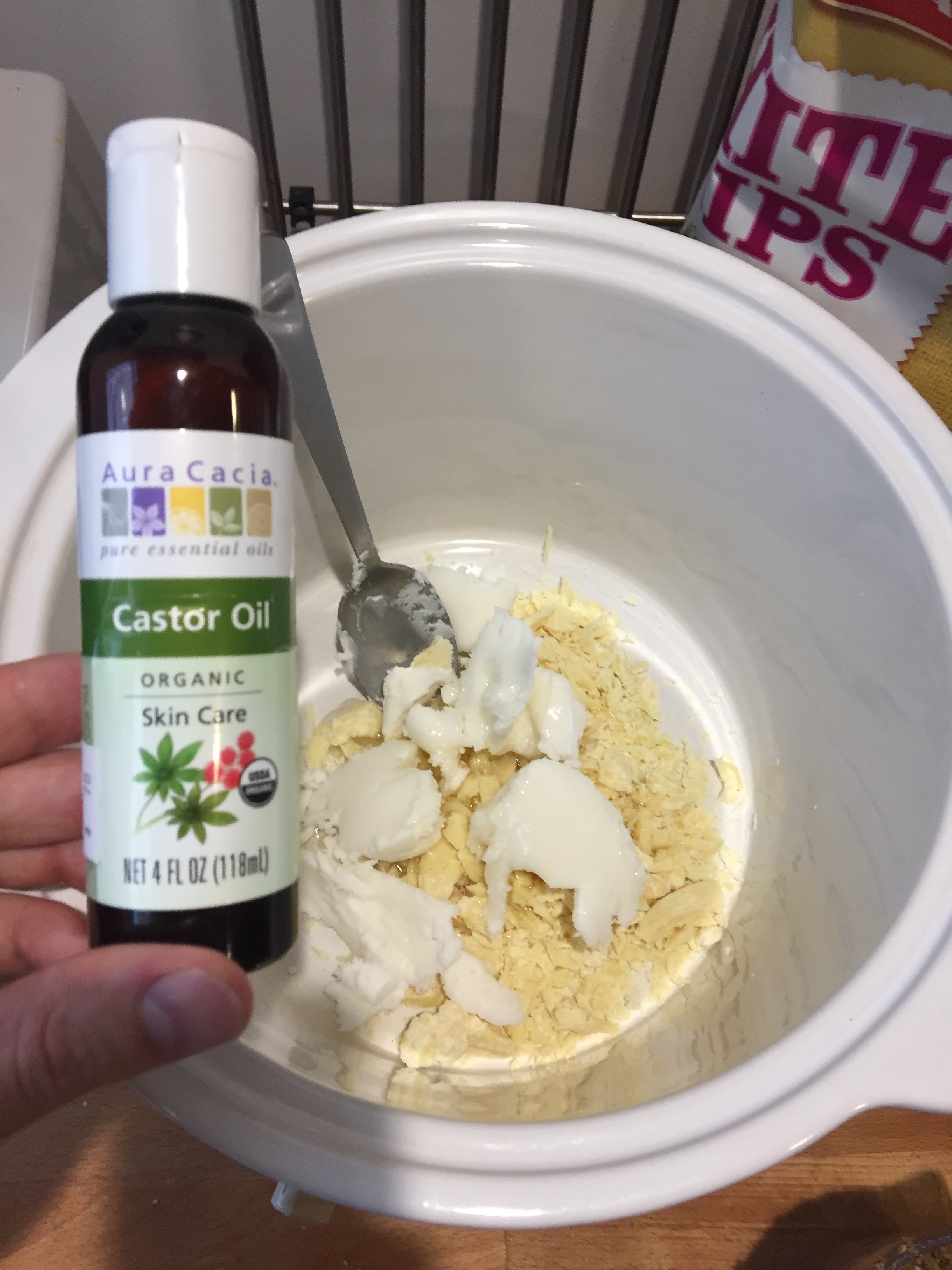 Next, add 2 oz of Castor Oil. I ordered this one online from iHerb in the USA but it can also be found locally.