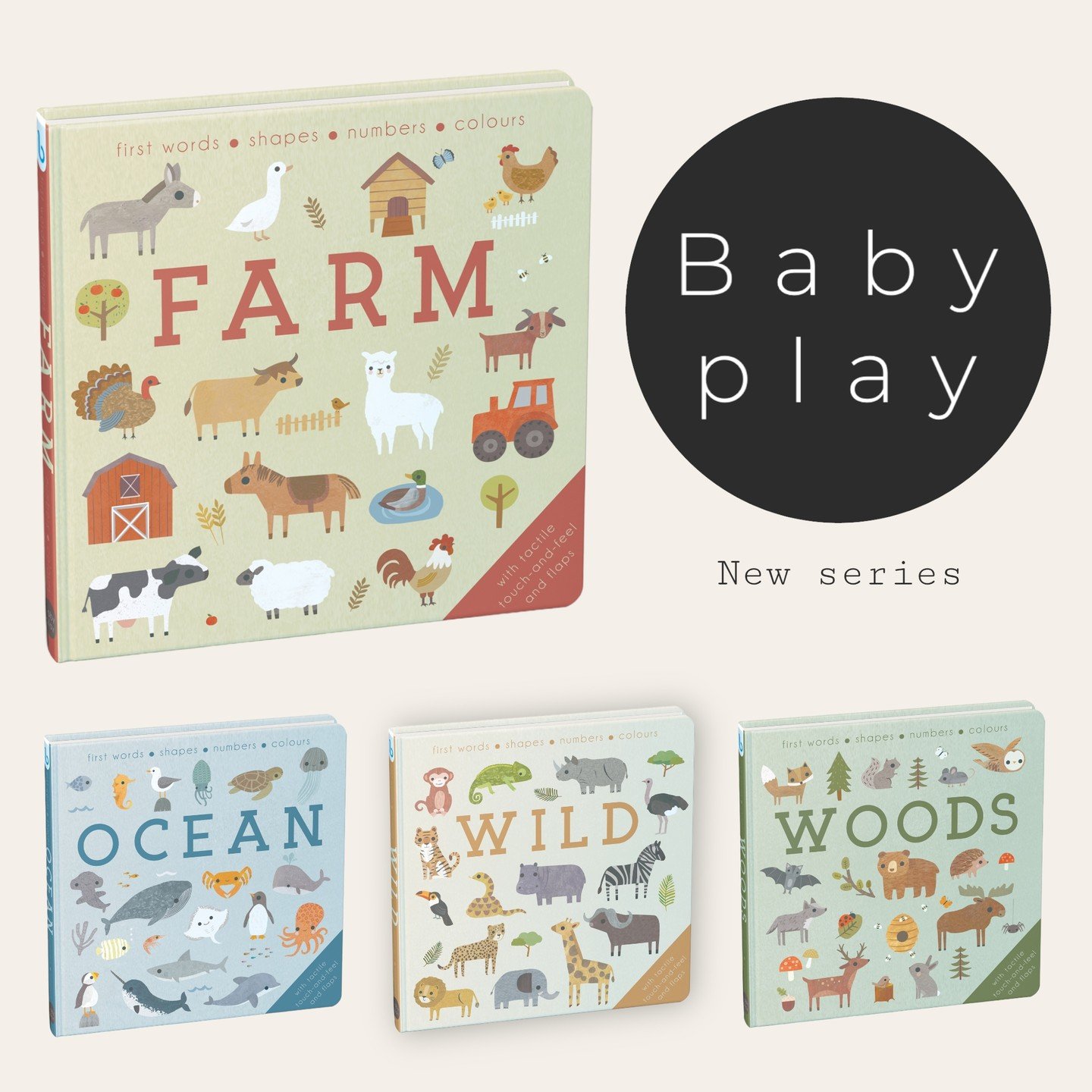 Check out our brand new BABY PLAY series 🚜🦙 Also take a look at the video on our YouTube channel 📚

These lovely early learning subject books, feature tactile things to touch, large flaps to flip and touch and feel elements on every page. Perfect 