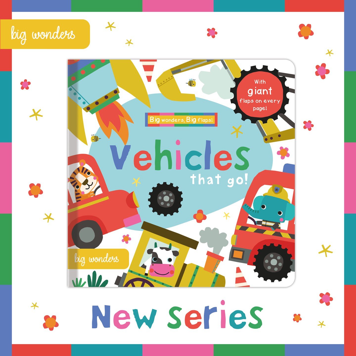 Have a look at our vibrant new series BIG WONDERS for the Bologna book fair!

These lovely books feature bright and fun artwork, with 2 large flaps on every page! 

Use the clues to guess what is on each page then lift the pages to uncover a GIANT ve