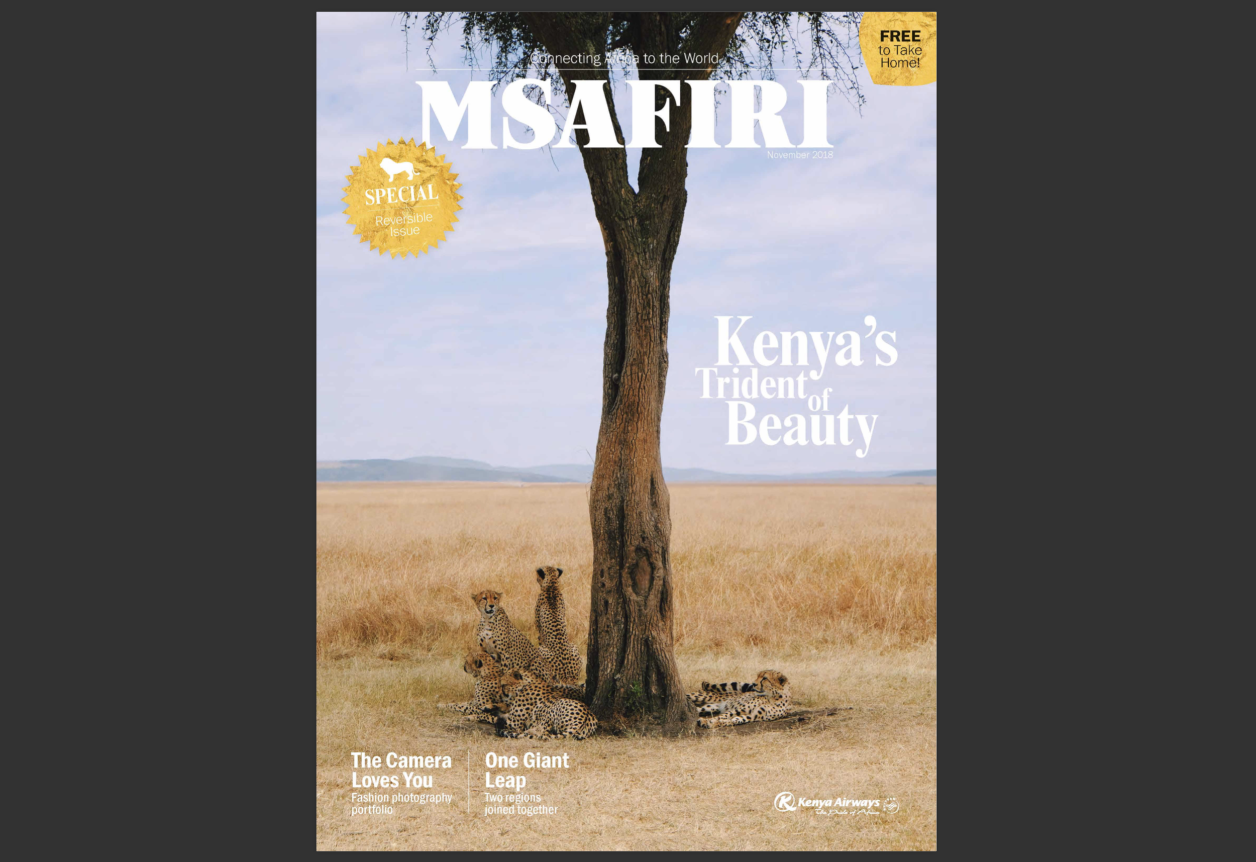 Kenya Airways magazine Msafiri cover by Joost Bastmeijer dc.png