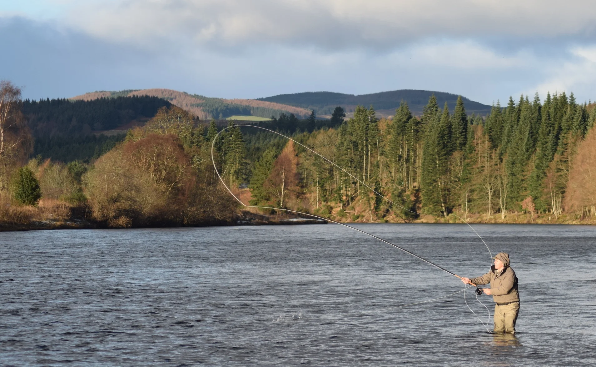 Salmon Fishing on the Dalmarnock beat of the River Tay