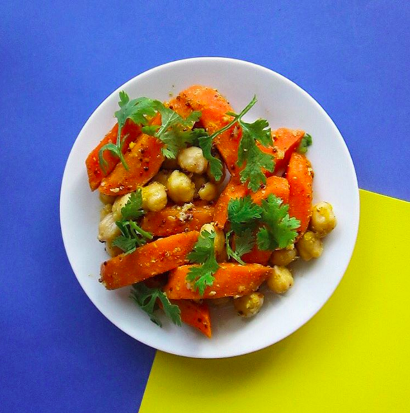 (gluten free, dairy free, nut free, soy free) carrot, chickpea, coconut oil, coriander, mustard, honey, cumin, olive oil, apple cider vinegar, garlic, salt & pepper