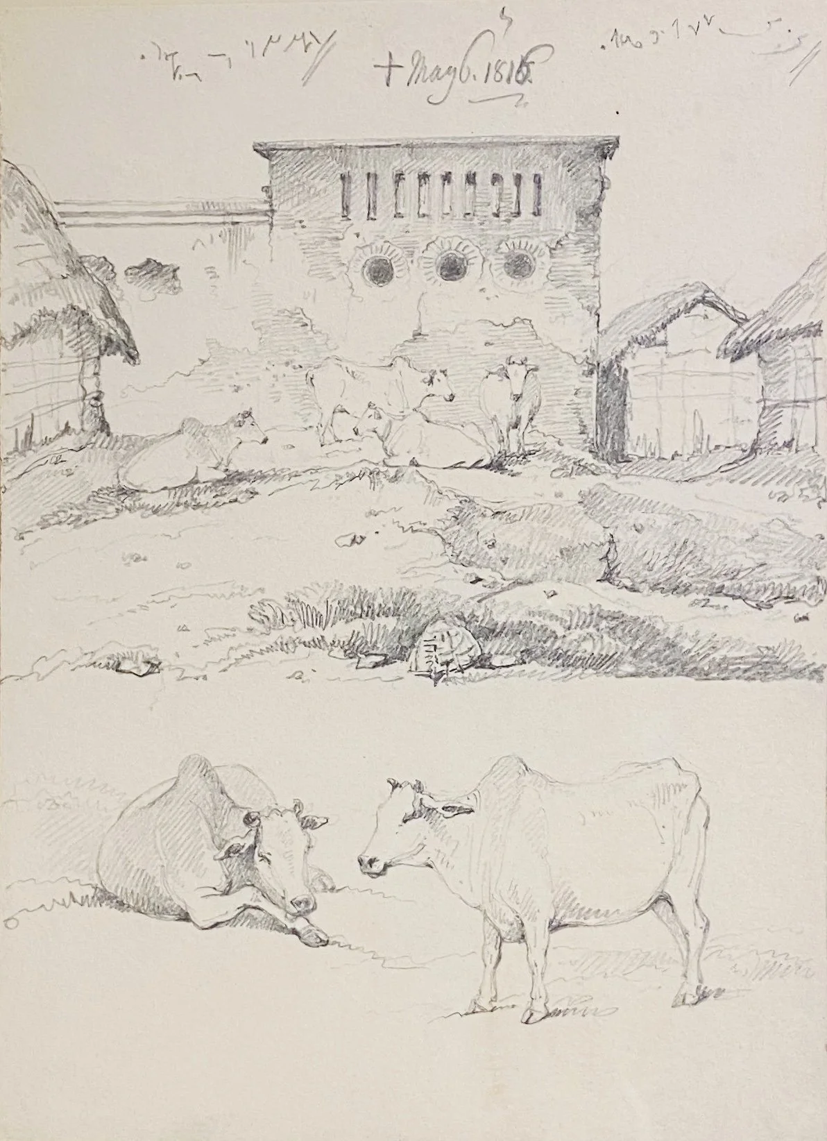 George Chinnery (1774-1854) , Scene in a Bengal Village