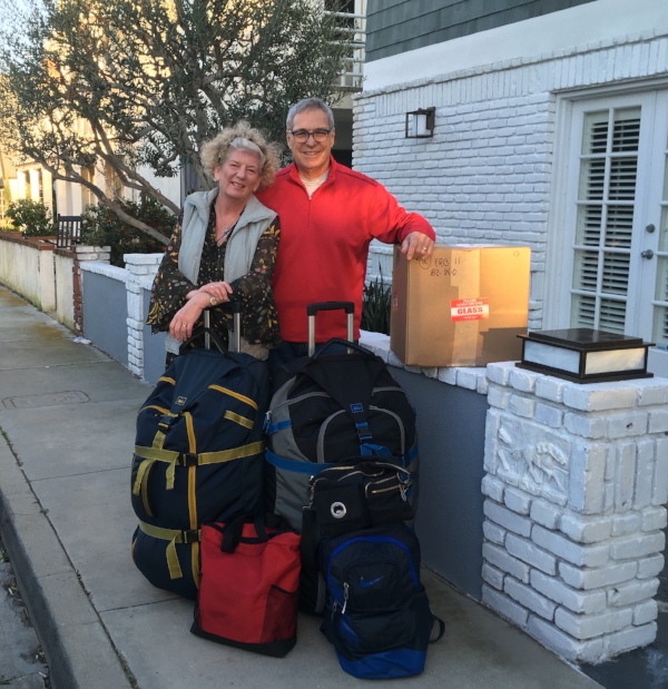 On the road again! This will what we take with us (minus the box) for the next 8 months.