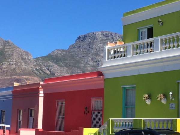 A glimpse of the colorful Muslim enclave of Bo-Kapp with the ever present mountains in the background. We enjoyed delicious Malay Curry (a Cape Town specialty) in this neighborhood.