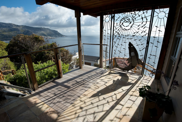 Now for a change of scenery. Here is the view from our deck in Fish Hoek - just 45 minutes south of Cape Town by car. It's one of the most beautiful Airbnbs we've ever lived in.