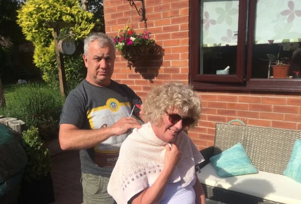 You would only trust a good friend to give you his first ever haircut. It wasn't bad.