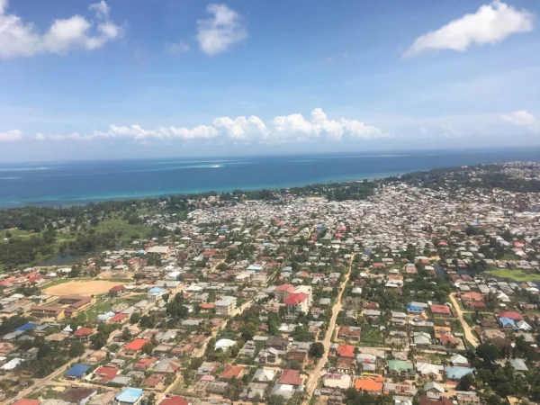 Stone Town spread before us as we came in for our landing.
