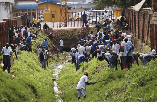 Once a month the citizens of Rwanda are obligated to clean their public spaces.