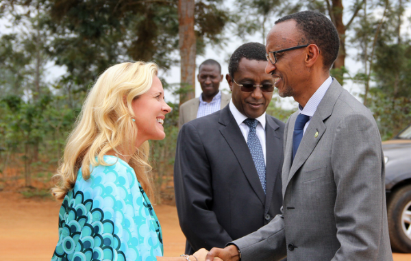 Soozi with President Kagame. He attended the schools first graduation ceremony in 2013.