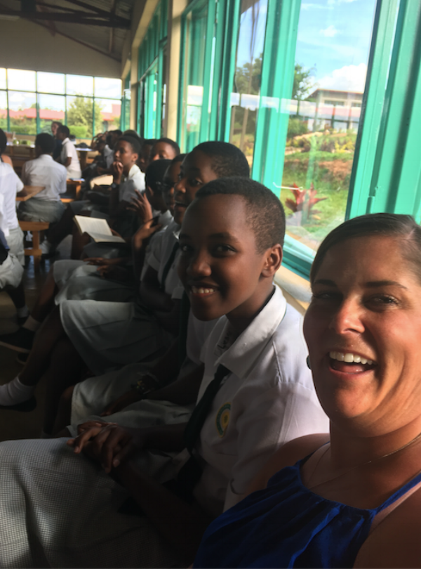 Shal enjoying the afternoon assembly.