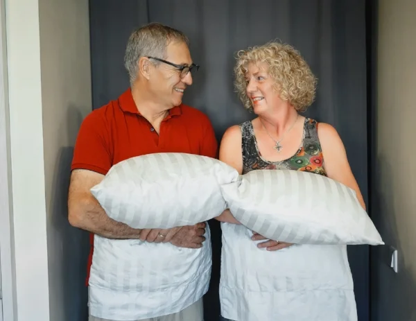 One of our best decisions was to travel with our trusty bed pillows - a little piece of home.