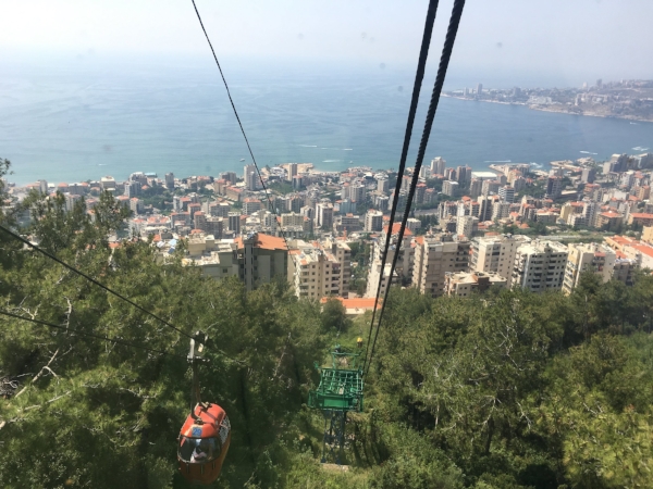 It was a long way down from the lofty heights of Our Lady of Harissa cathedral.