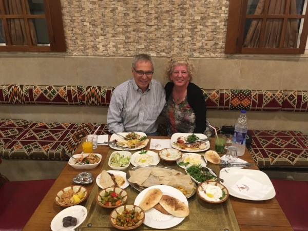 This was just the start of a full on traditional meal to "break the fast" during Ramadan. For two!