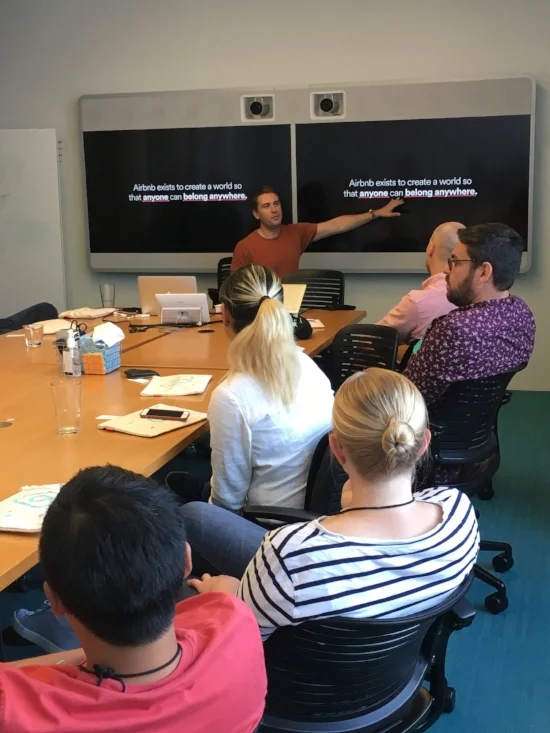 Sitting on on the Core Values session presented by one of our favorite people, Dave O'Neill, who went to high school with our son Chris. That shows that we are indeed working with thousands of employees the same ages as our children!