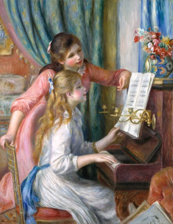 Michael's favorite painting, Jeunes filles au piano by Renoir.