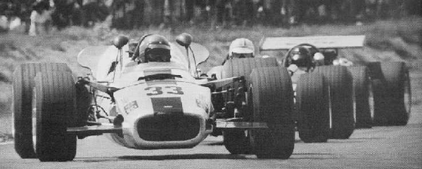 Pictured here, the 3rd car in this pack with the wing, he was racing in the 1970 Tasman Series in his Formula 500 car in New Zealand.