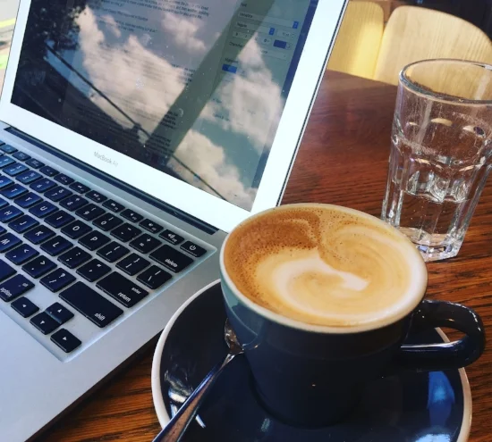 We both had plenty of time to catch up with friends and write while lingering over a Flat White (or tea for Michael) during our two week stretch in Auckland.