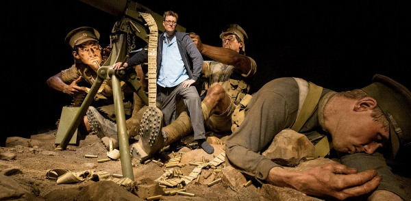 Weta Workshop's co-founder and creative director Sir Richard Taylor with models.