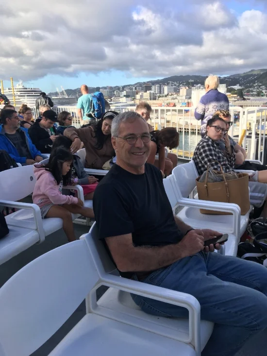 Happy in our seats - but even happier when we were joined by fellow Nomads.