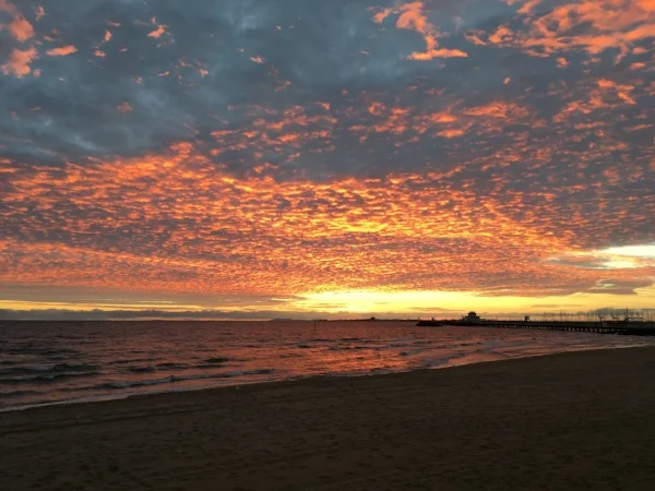 A perfect end to a day at the beach in the offbeat enclave of St. Kilda.