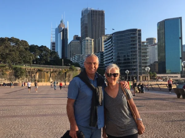 Michael with our new friend Jenny on a beautiful afternoon at the Opera House.