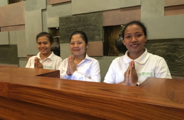 These delightful young ladies showed us what Cambodia's famous hospitality is all about.