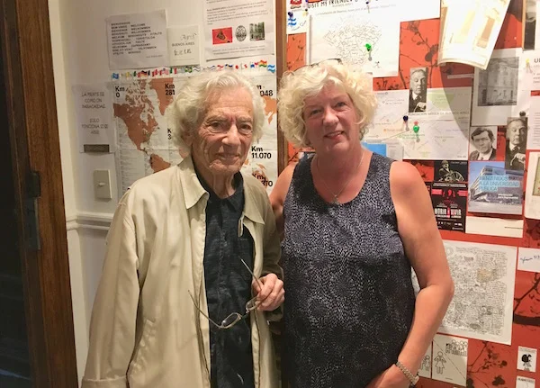 Our Airbnb host Alberto. He was a wonderful, gracious man. And my hair double.
