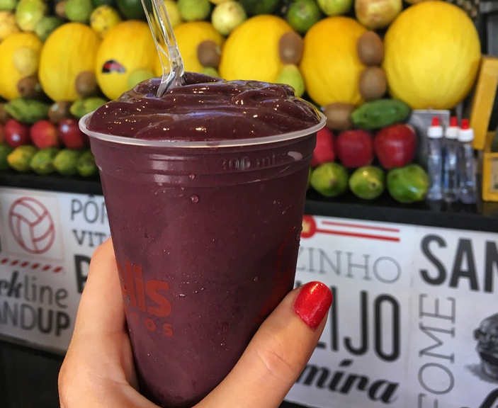 We added this delicious, very popular Acia (Ah-sa-ee) smoothie to our diets. It was particularly popular in Rio, and I am sure the antioxidants helped in Michael’s recovery. He preferred his with granola stirred in.