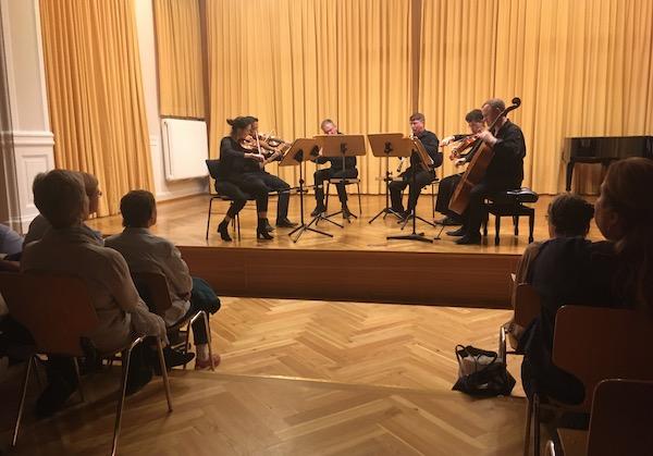 The very talented San Marco Chamber Society, on tour from Florida included two married couples.