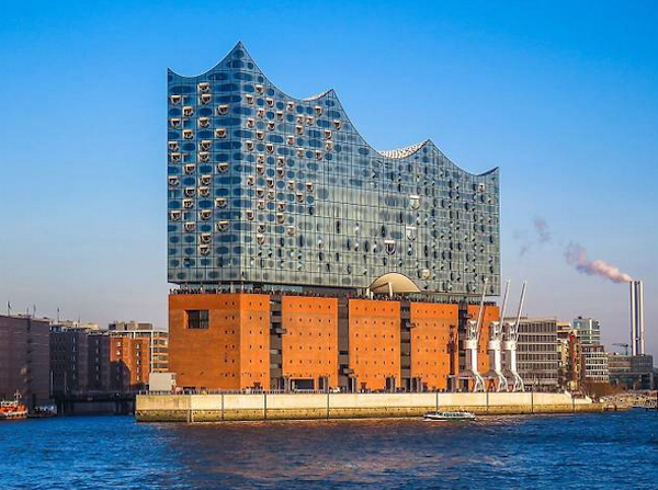 The infamous Elbphilharmonie. If you can’t get a ticket for a performance, you can also be wait-listed for a tour. Those are booked two to three weeks in advance. But on any given day you can watch the busy harbor from the observation deck just above the brick level - and dine in the very cool restaurant. There is also a Westin Hotel located on the upper floors.