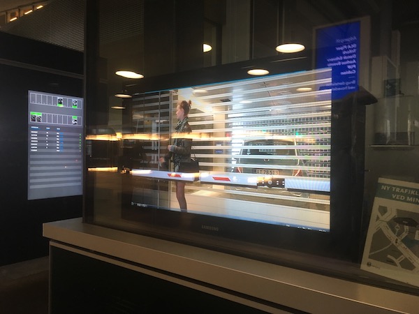 The parking system at Dokk1 was very high tech.
