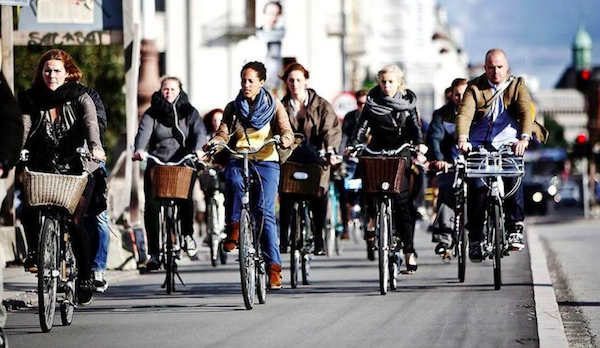 We chose to walk everywhere, but over 52% of Copenhagen residents commute by bike. Be careful when you step into the street - the bike lanes are not particularly well defined here.