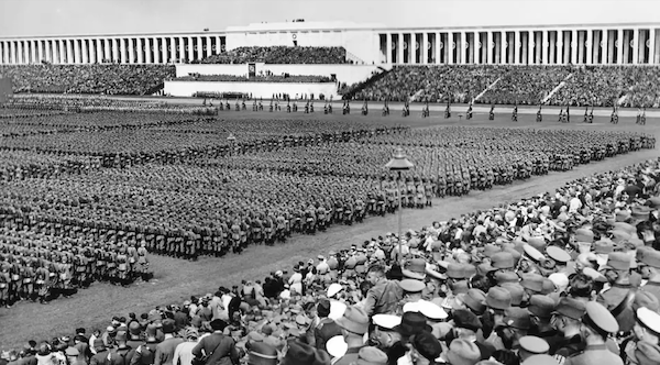 A Nazi rally held in 1936. Just one of the thousands of images along with documents and videos available at the Nuremberg Documentation Centre. The German government doesn’t hide from their history.