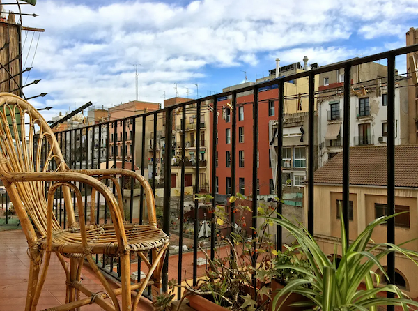 The view from our little balcony offered a fascinating look “behind the scenes” of life in Barcelona.