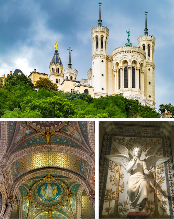 The top photo is of one of my favorite fountains in all of Europe. I could have looked it at for hours. And then a few pictures from the Basilica of Notre-Dame de Fourvière - one of my favorite churches in all of Europe!
