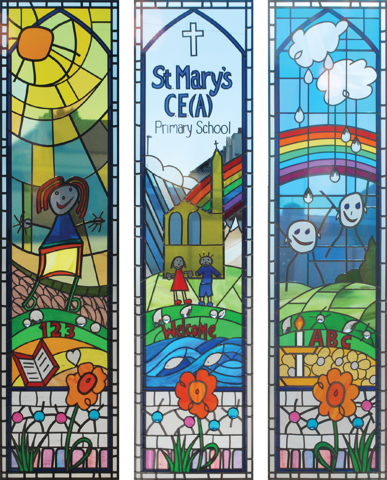 St Marys large replica stained glass windows.png