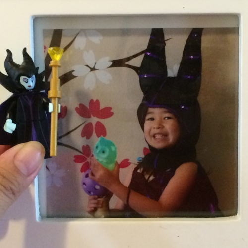 Mini Me Bookworm loved Maleficent when she was four years old! I finally got her the Lego Minifig this year. First picture (thumbnail) is me in my Snow White costume when Mini Me was an 18-month-old turtle. The gallery shows various pictures of LL all dolled up. All posted with permission.