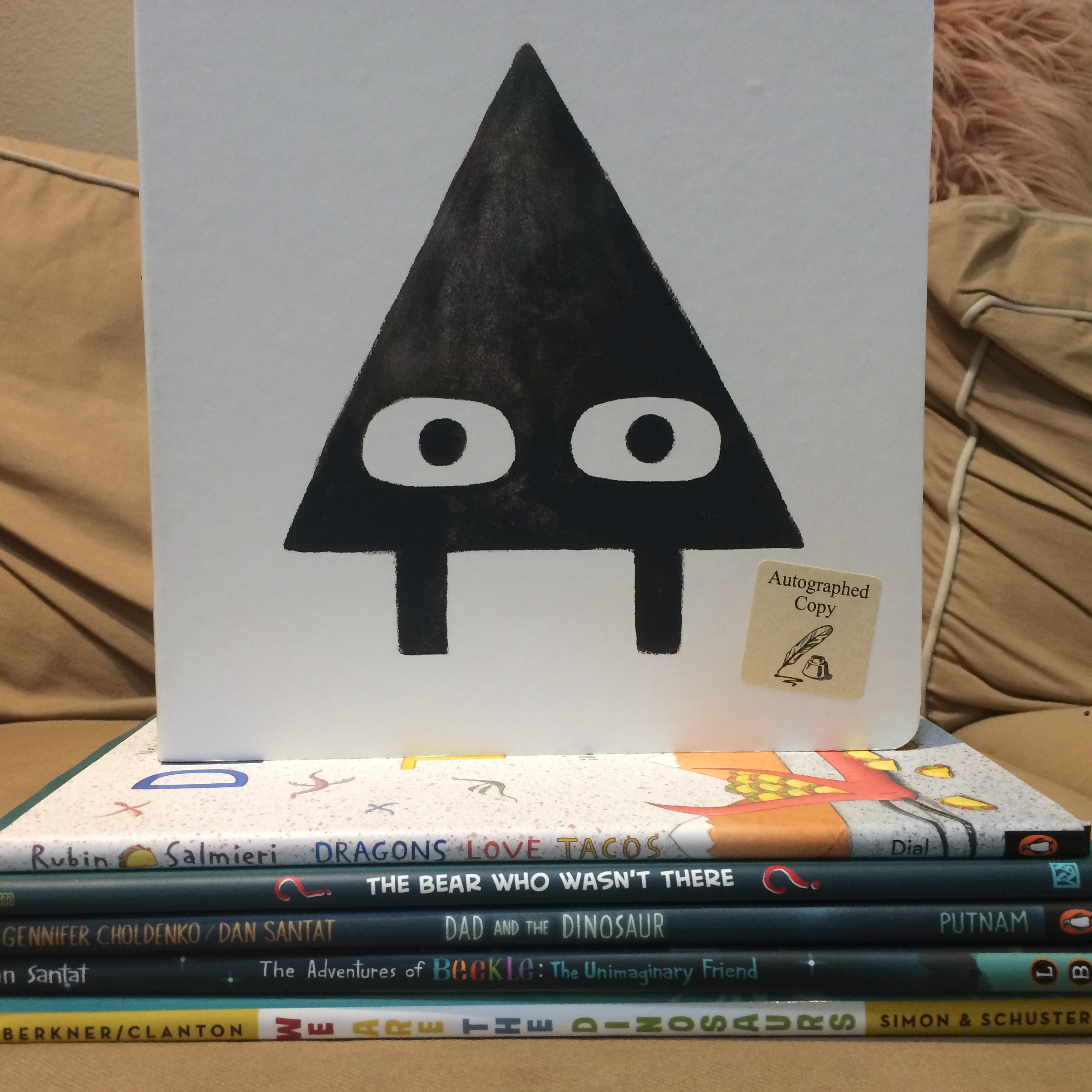 L.A. Times Festival of Books picture book haul. All pictures posted with permission of the Bookworm Girls and Mr. Bookworm. No express permission from the authors/illustrators but they DID agree to photos with us. :D