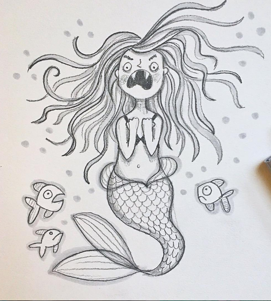 Amy Marie Stadelmann's vampire mermaid from her Instagram account, posted with her permission.